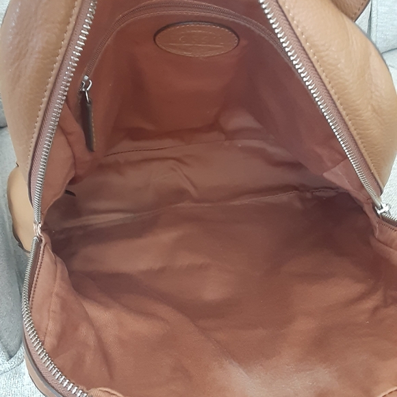 Fossil Riley English tan Leather Backpack - Picture 12 of 13